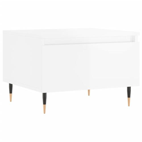 Sofaborde 2 stk. 50x46x35 cm konstrueret træ hvid højglans