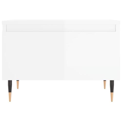 Sofaborde 2 stk. 50x46x35 cm konstrueret træ hvid højglans