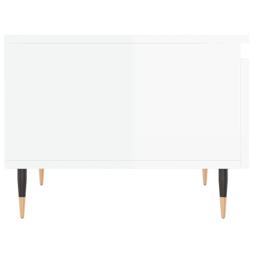 Sofaborde 2 stk. 50x46x35 cm konstrueret træ hvid højglans