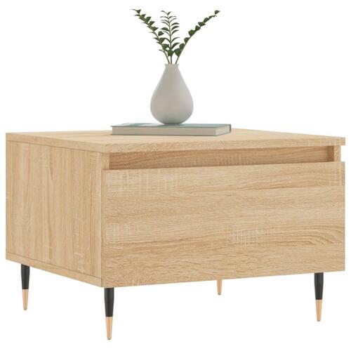 Sofaborde 2 stk. 50x46x35 cm konstrueret træ sonoma-eg