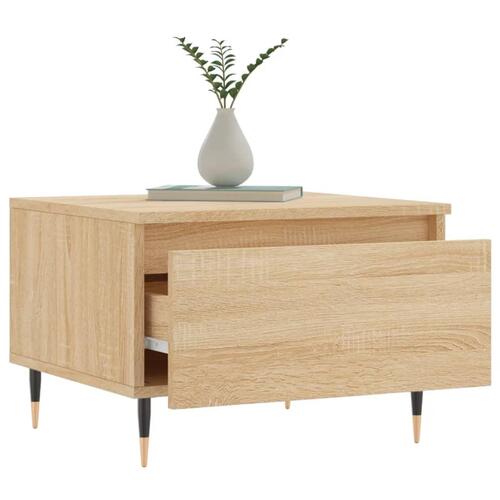 Sofaborde 2 stk. 50x46x35 cm konstrueret træ sonoma-eg