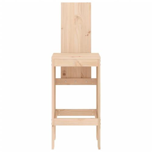Barstole 2 stk. 40x42x120 cm massivt fyrretræ