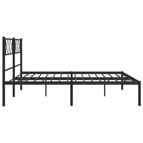 Sengeramme med sengegavl 193x203 cm metal sort