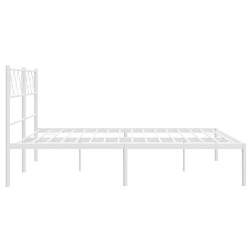 Sengeramme med sengegavl 120x190 cm metal hvid