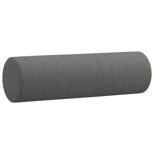 2-personers sofa med pyntepuder - 120 cm sædebredde, stof, mørkegrå