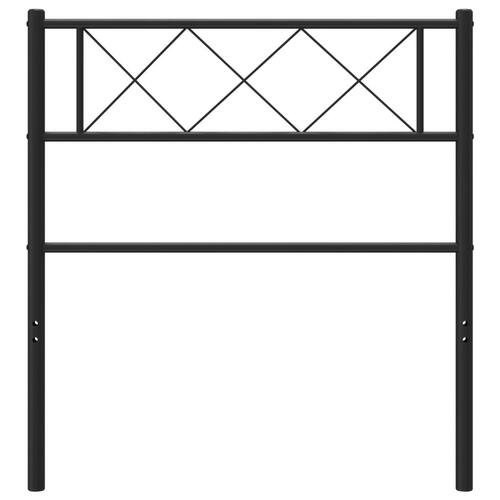 Sengegavl 75 cm metal sort
