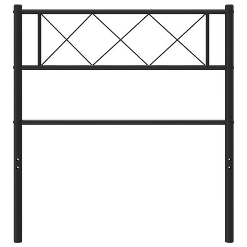 Sengegavl 100 cm metal sort