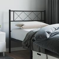 Sengegavl 90 cm metal sort