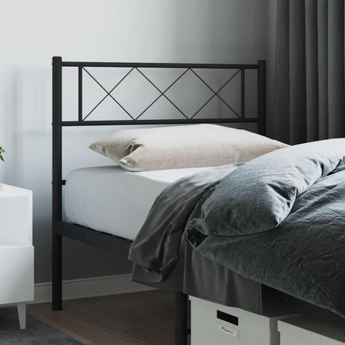 Sengegavl 90 cm metal sort