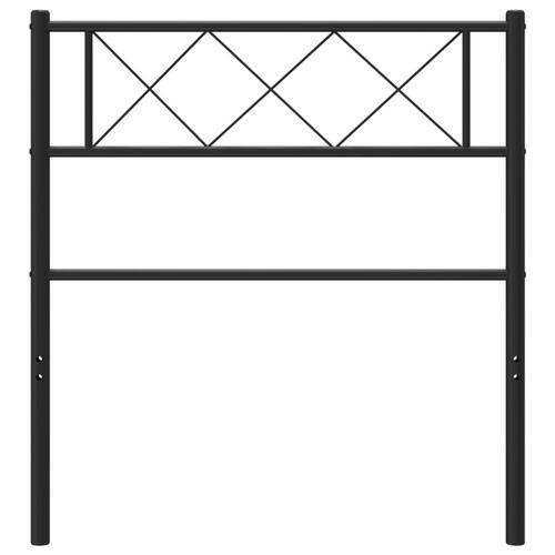 Sengegavl 90 cm metal sort