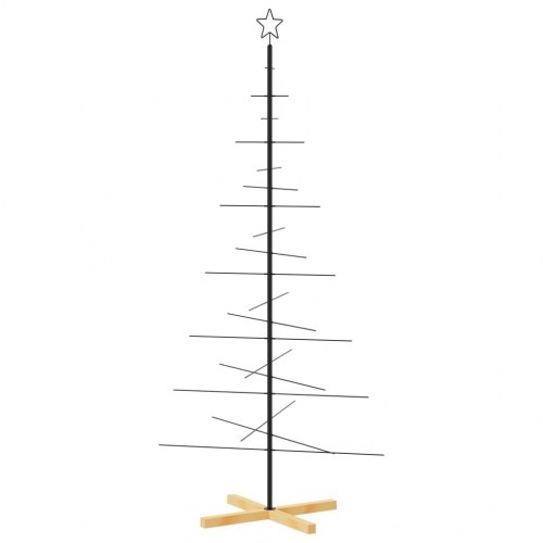 Juletræ i metal med træfod - 180 cm, sort