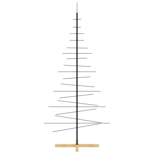 Juletræ i metal med træfod - 180 cm, sort