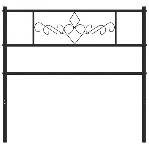 Sengegavl 75 cm metal sort