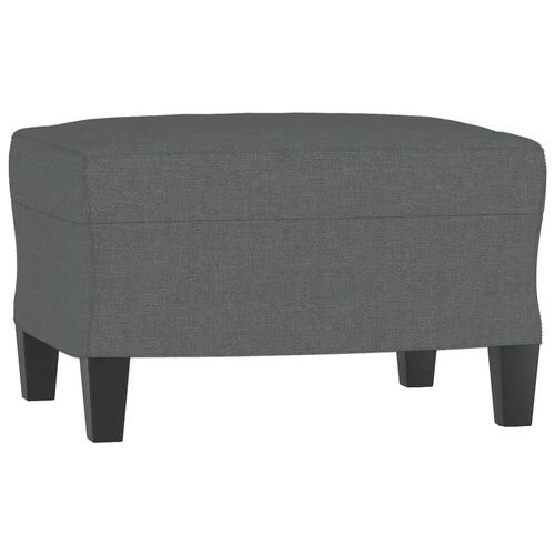 3-personers sofa med fodskammel 180 cm stof Mørkegrå
