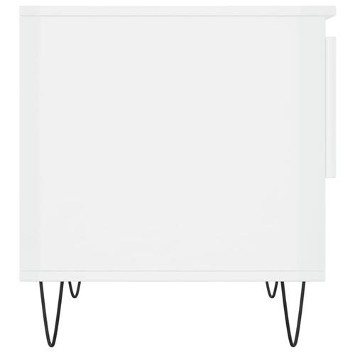 Sofabord 50x46x50 cm konstrueret træ hvid højglans