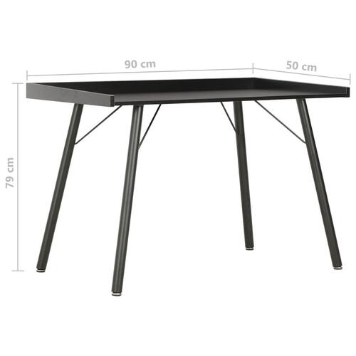 Skrivebord 90 x 50 x 79 cm sort