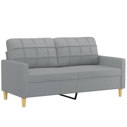 3 personers sofa med puder stof lysegrå