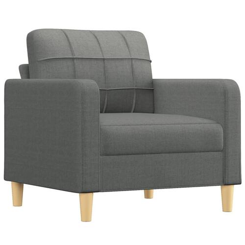 Sofasæt 4 dele med puder stof mørkegrå