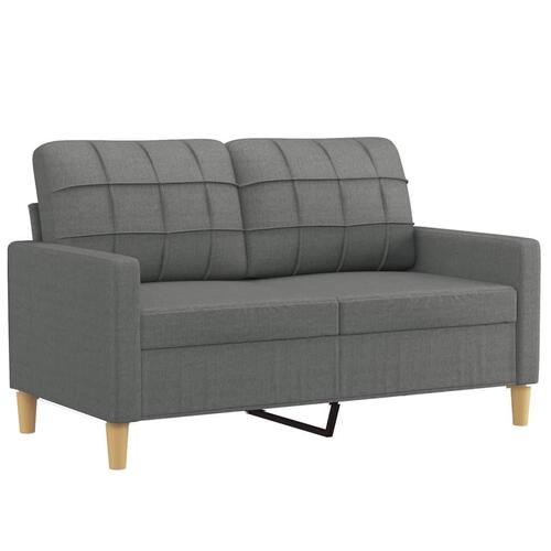 Sofasæt 4 dele med puder stof mørkegrå