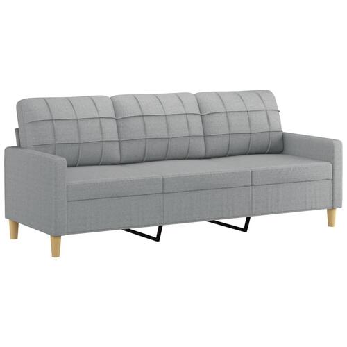 2 personers sofa med puder stof lysegrå