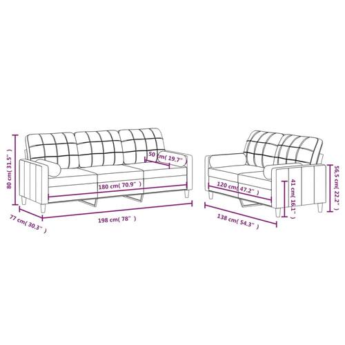 2 personers sofa med puder stof lysegul
