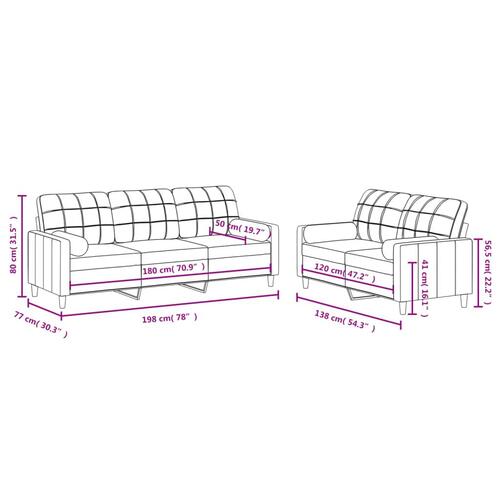 2 personers sofa med puder stof sort