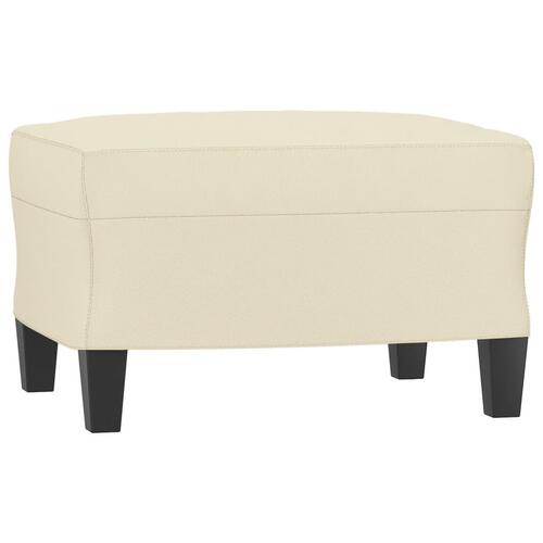 Sofasæt 4 dele med puder kunstlæder cremefarvet
