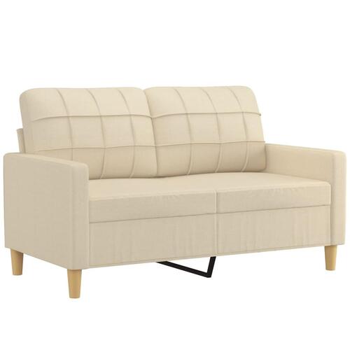 3 personers sofa med puder stof cremefarvet