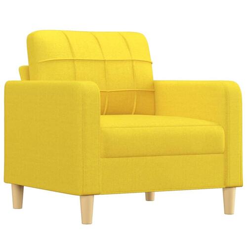 3 personers sofa med puder stof lysegul