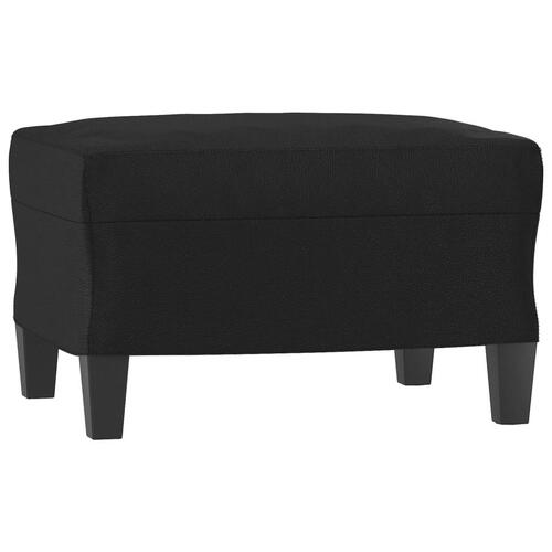 Sofasæt 4 dele med puder kunstlæder sort