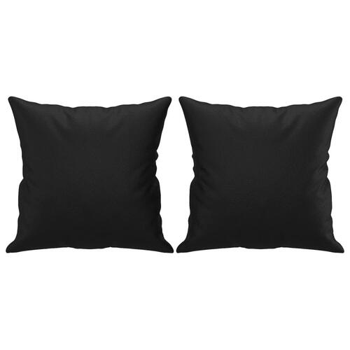 Sofasæt 4 dele med puder kunstlæder sort
