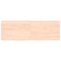 Bordplade 120x40x(2-6)cm naturlig kant ubehandlet massivt træ