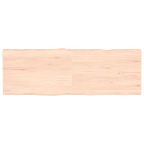 Bordplade 120x40x(2-6)cm naturlig kant ubehandlet massivt træ