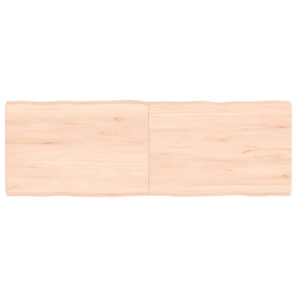Bordplade 120x40x(2-6)cm naturlig kant ubehandlet massivt træ