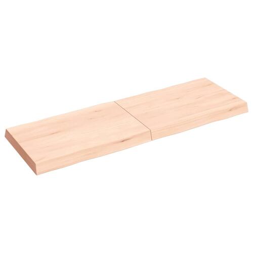 Bordplade 120x40x(2-6)cm naturlig kant ubehandlet massivt træ