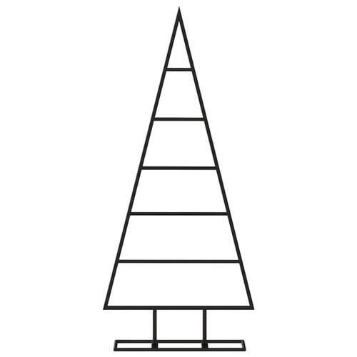 Dekorativt juletræ 90 cm metal sort