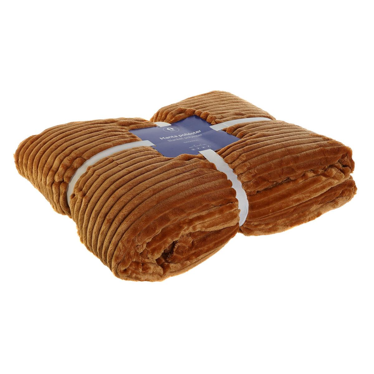 Sengetæppe i polyester - terrakotta 150 × 200 cm