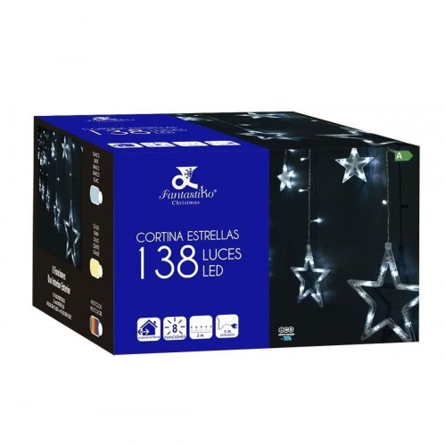 LED gardin Stjerner Hvid 8 m 22 x 20 x 14 cm 22 X 19,5 X 14 CM