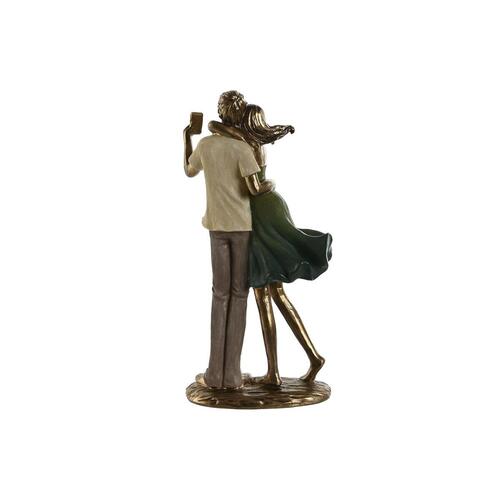 Dekorativ figur Home ESPRIT Grøn Gylden 12 x 8,5 x 25,5 cm
