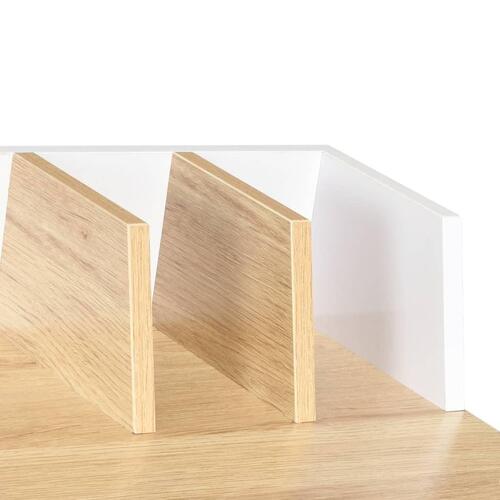Skrivebord 80x50x84 cm hvid og naturfarvet
