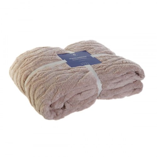 Sengetæppe/pled i pink romber - 150 × 200 cm