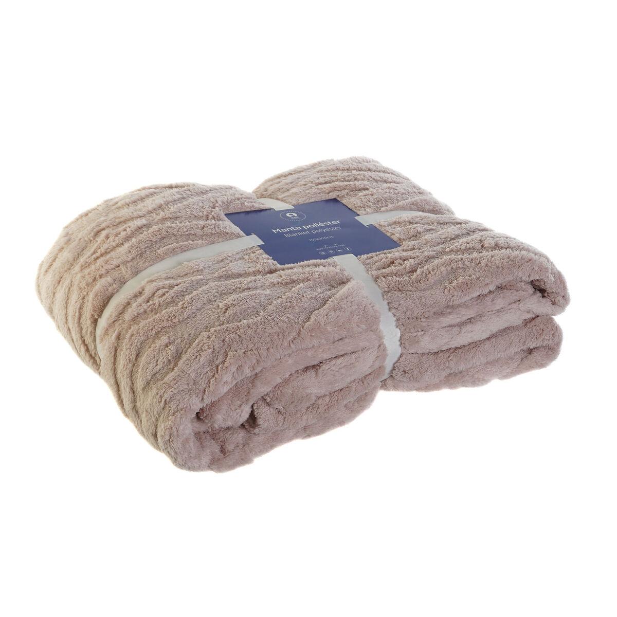 Sengetæppe/pled i pink romber - 150 × 200 cm