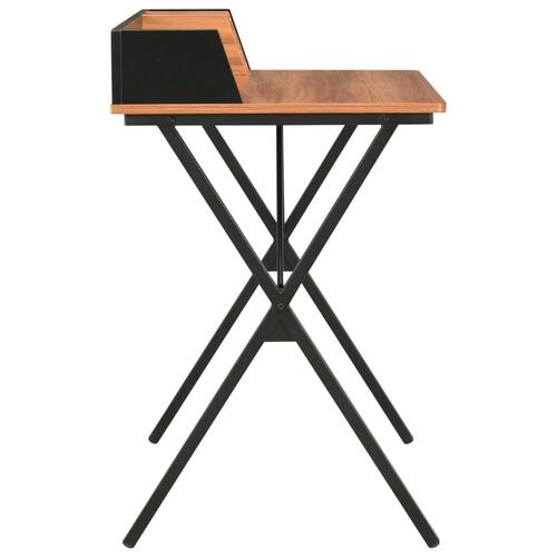 Skrivebord 80x50x84 cm sort og brun