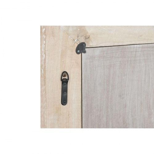 Vægspejl - hvid/natur, elefantmotiv, 83 × 121 cm