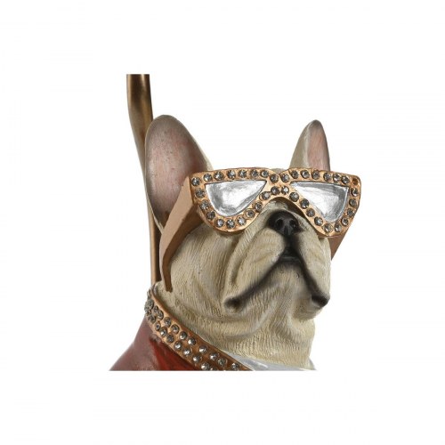 Bordlampe - hundemotiv, hvid/rød, 50 W, E27, 26 × 26 × 46 cm