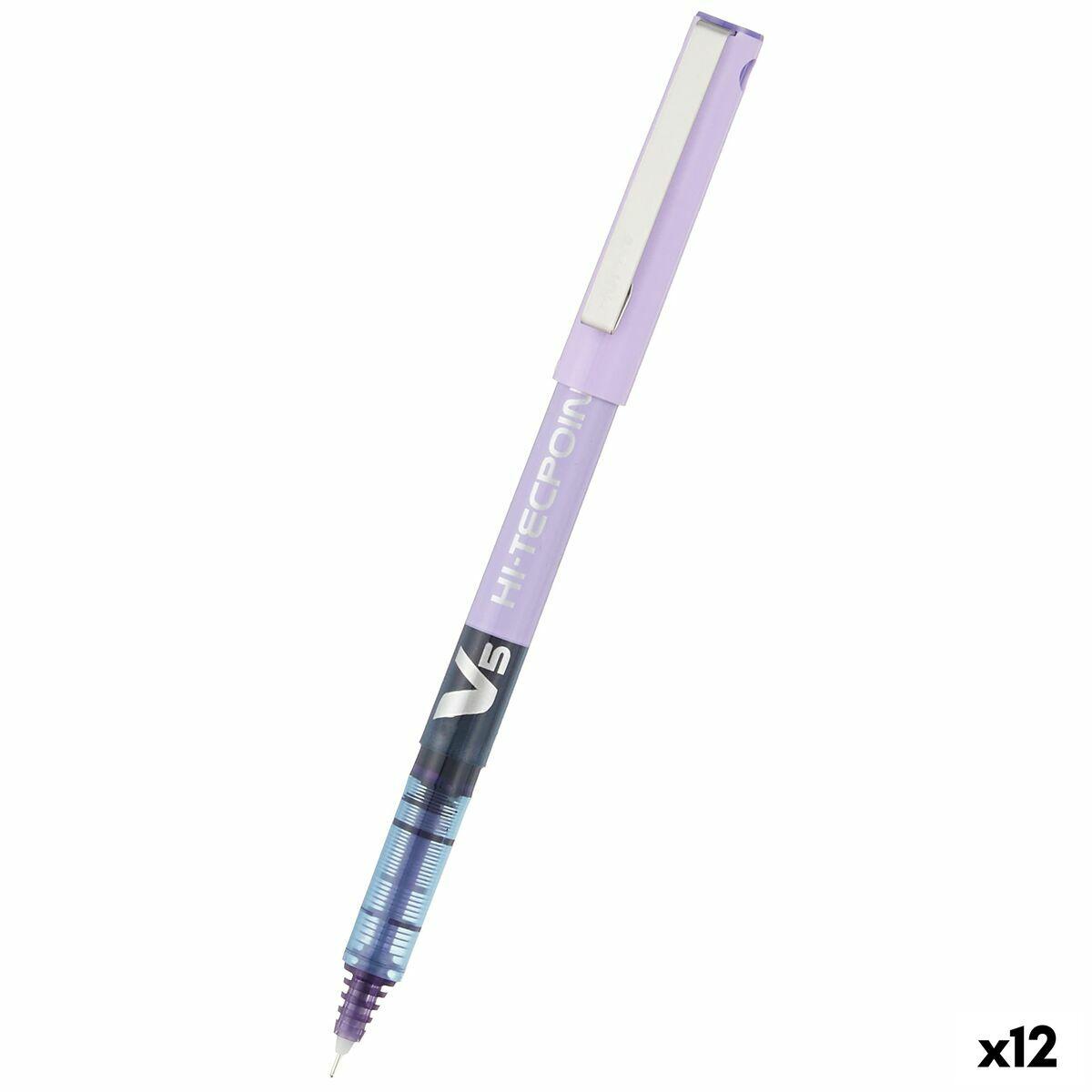 Pen med flydende blæk Pilot V-5 Hi-Tecpoint Violet 0,3 mm (12 enheder)