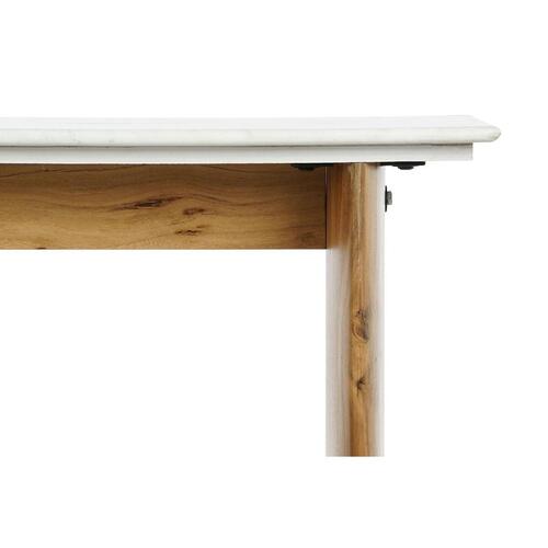 Console Home ESPRIT Hvid Brun Marmor Mangotræ 120 x 38 x 77 cm
