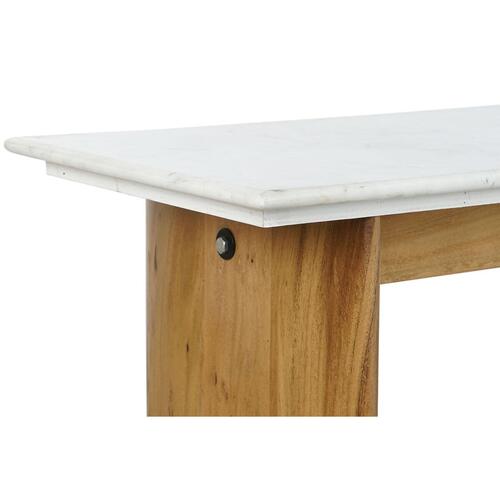 Console Home ESPRIT Hvid Brun Marmor Mangotræ 120 x 38 x 77 cm