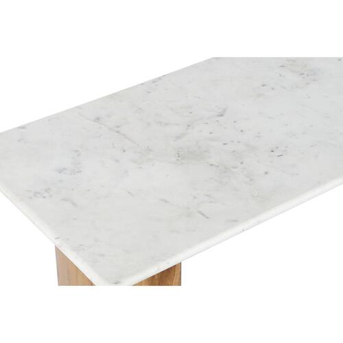 Console Home ESPRIT Hvid Brun Marmor Mangotræ 120 x 38 x 77 cm