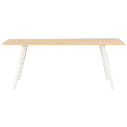 Sofabord 120 x 60 x 46 cm hvid og eg
